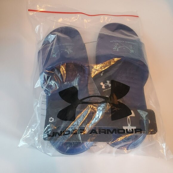 NWT Men's Under Armour Blue Sandals Size 13-Loafters/Slip ons - Picture 5 of 7